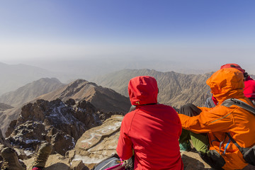 Toubkal national park, the peak whit 4,167m is the highest in the Atlas mountains and North Africa,...