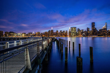 Fototapeta na wymiar Sunset at Midtown Manhattan Skyline, New York United States