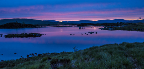 On Rannoch Moor at sunset