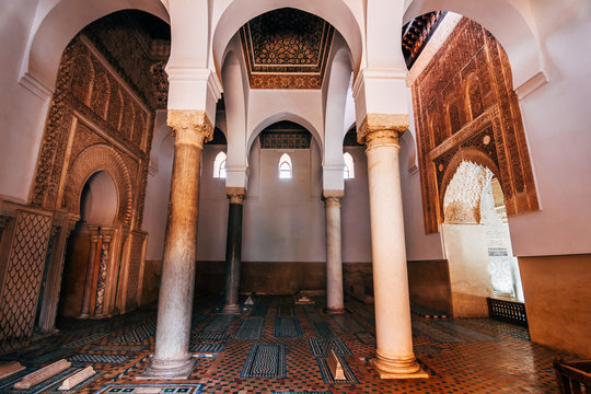 saadian tombs at marrakech, morocco