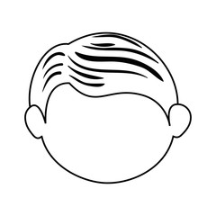 boy face cartoon icon vector illustration graphic design