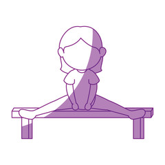 Girl doing aerobics icon vector illustration graphic design