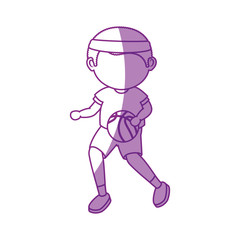 man playing basket ball icon vector graphic design