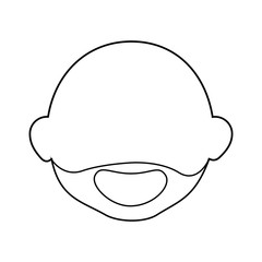 old man face cartoon icon vector illustration graphic design