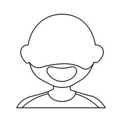 Obraz na płótnie Canvas old man face cartoon icon vector illustration graphic design