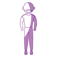 stand up man cartoon icon vector illustration graphic design