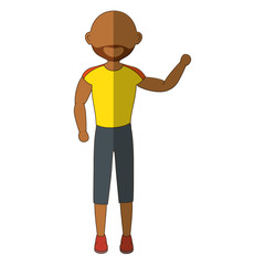 stand up man cartoon icon vector illustration graphic design