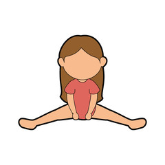Girl doing aerobics icon vector illustration graphic design