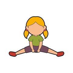 Girl doing aerobics icon vector illustration graphic design