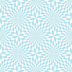 Abstract seamless pattern of geometrical elements. Optical illusion.