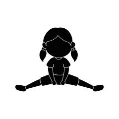 Girl doing aerobics icon vector illustration graphic design