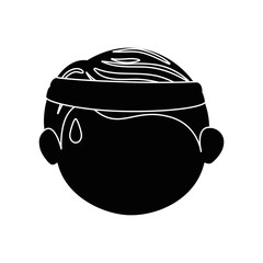 boy face cartoon icon vector illustration graphic design