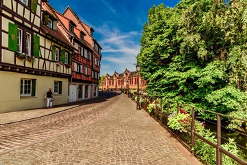 Panorama of colmar city in france