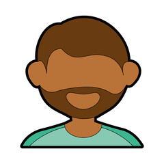 adult man face cartoon icon vector illustration graphic design