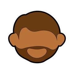 Obraz premium adult man face cartoon icon vector illustration graphic design