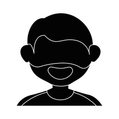 adult man face cartoon icon vector illustration graphic design