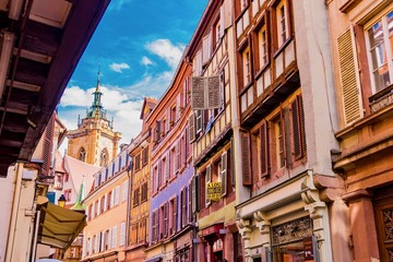 Obraz premium Panorama of the city in france, in the alsace region