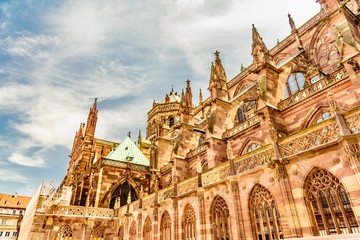 Fototapeta premium Panorama of the city in france, in the alsace region