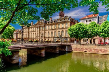 Panorama of the city in france, in the alsace region