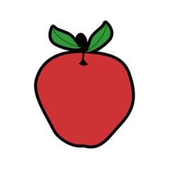 apple fruit icon over white background vector illustration