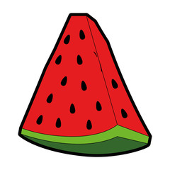 watermelon fruit icon over white background vector illustration