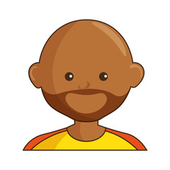 cartoon man icon over white background colorful design vector illustration