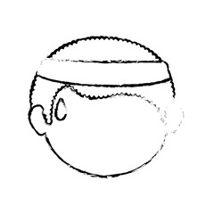 avatar boy face icon over white background vector illustration