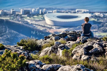 Poster Kaapstad, uitzicht vanaf de Tafelberg © ArTo