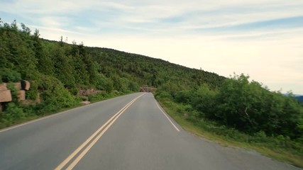 60FPS POV driving down the Cadillac Mountain in the Acadia National Park