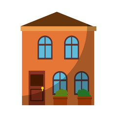 isolated home building icon vector graphic illustration