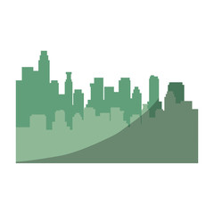 city view silhouette icon vector graphic illustration