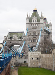 Fototapeta na wymiar the Tower Bridge in London city, UK