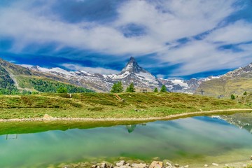 Naklejka na ściany i meble Panorama on zermatt massif in switzerland
