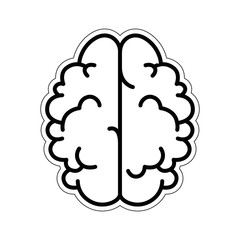 isolated abstract brain icon vector illustration graphic design