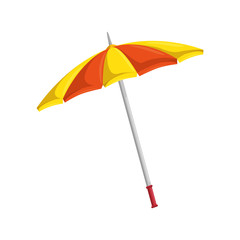 isolated beach umbrella icon vector graphic illustration