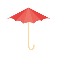 isolated beach umbrella icon vector graphic illustration