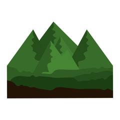 isolated mountains view icon vector illustration graphic design