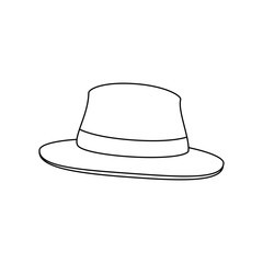 isolated beach hat icon vector graphic illustration