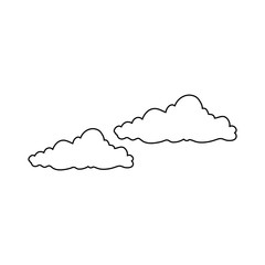 isolated cute clouds icon vector graphic illustration