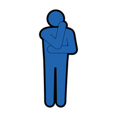man thinking icon vector illustration graphic design