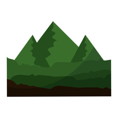 isolated mountains view icon vector illustration graphic design