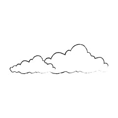 isolated cute clouds icon vector graphic illustration