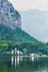 Mansion on the mountain lake