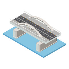 Vector isometric bridge icon.