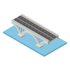 Vector isometric bridge icon.