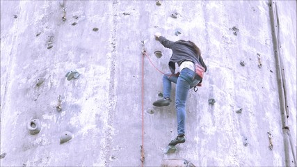 Rock climbers in Santiago, Chile