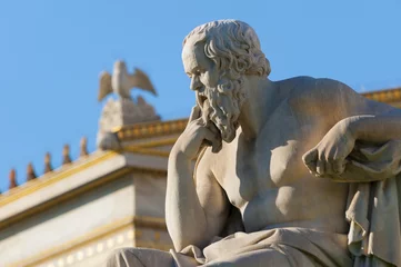 Foto auf Acrylglas Historisches Monument klassische Statue Sokrates
