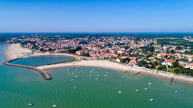 Photographie a&eacute;rienne de La Bernerie en Retz, Loire Atlantique, France