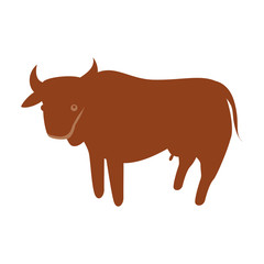 Cow farm animal icon vector illustration graphic design