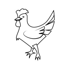 Rooster farm animal icon vector illustration graphic design